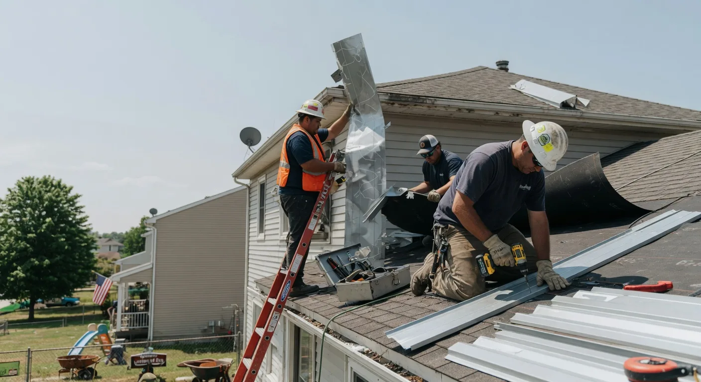 Storm Damage Metal Roof Repair in Council Grove, KS